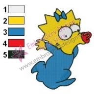 Maggie Simpsons Embroidery Design 03